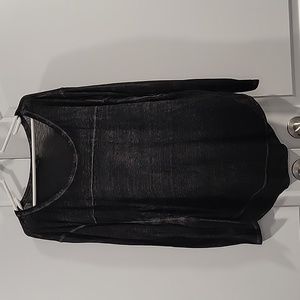 Express Heathered High-Low 3/4 Sleeve Top